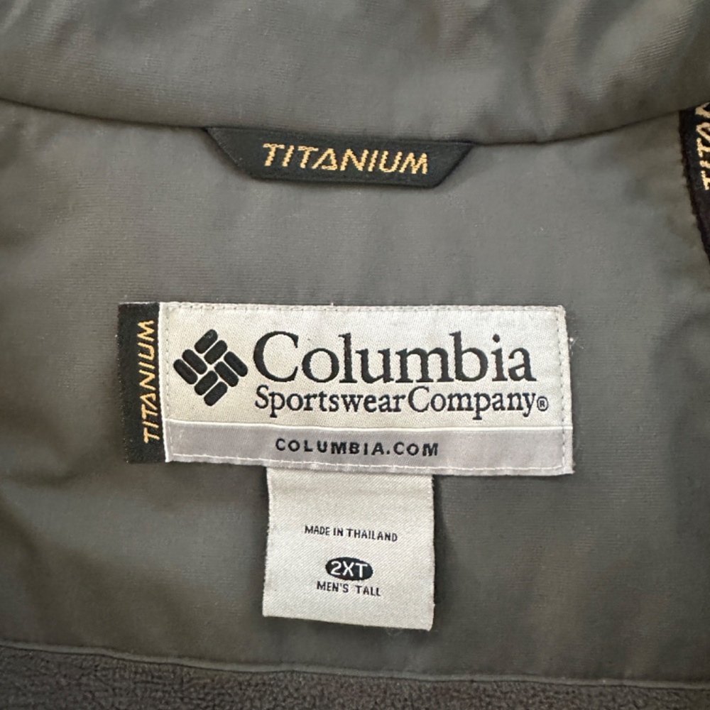 Mens Columbia Titanium Ski Jacket 2XT BLACK Omnitech Detachable Hood - Picture 6 of 10